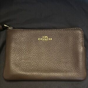 Coach Brown Leather Pouch